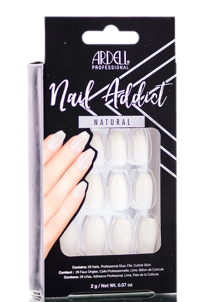 Ardell Nail Addict Natural Artificial Nail Set - Natural Ballerina