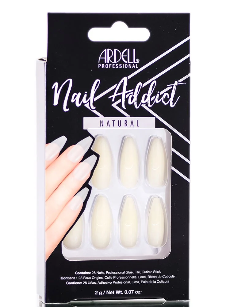 Ardell Nail Addict Natural Artificial Nail Set - Natural Ballerina Long