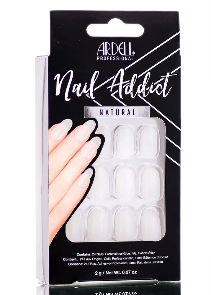 Ardell Nail Addict Natural Artificial Nail Set - Natural Oval