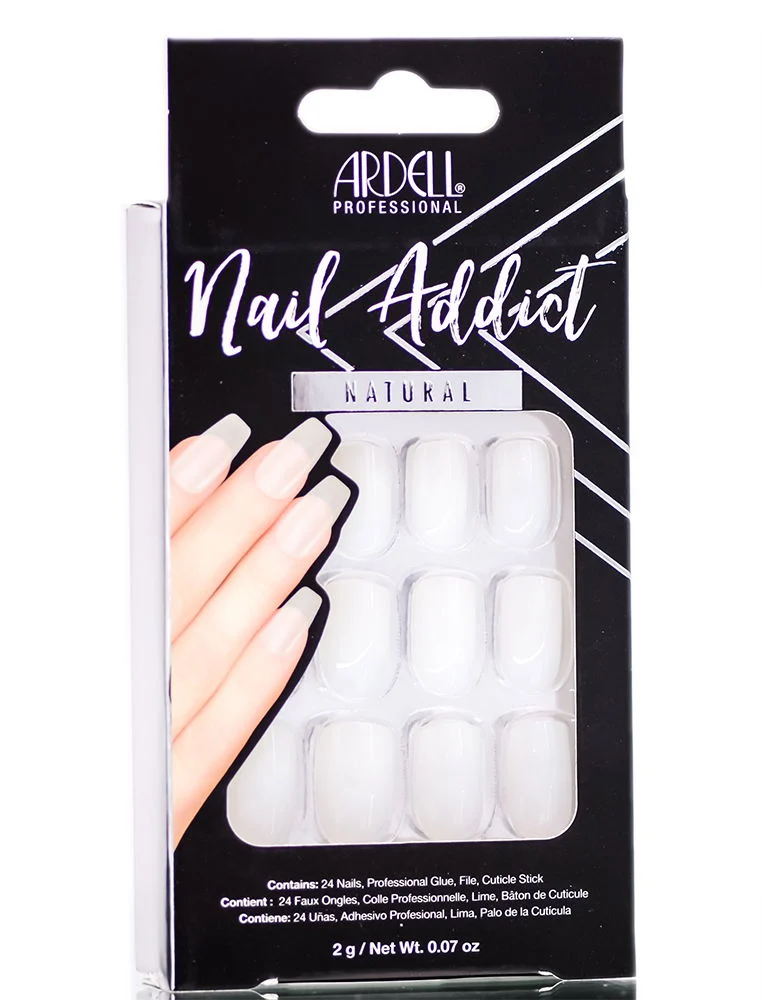 Ardell Nail Addict Natural Artificial Nail Set - Natural Long