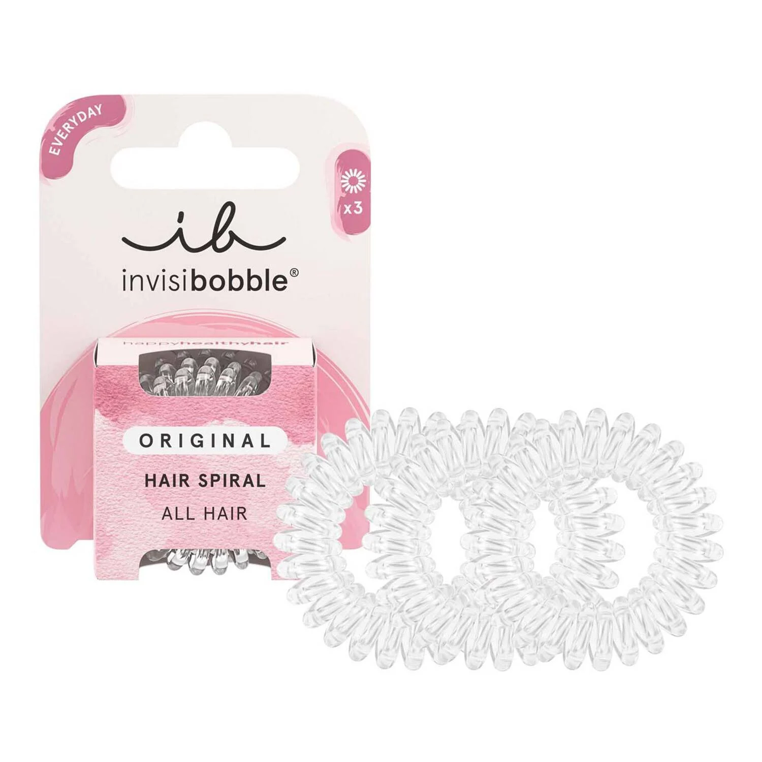 IB Original Hair Spiral - Crystal Clear 3 pcs