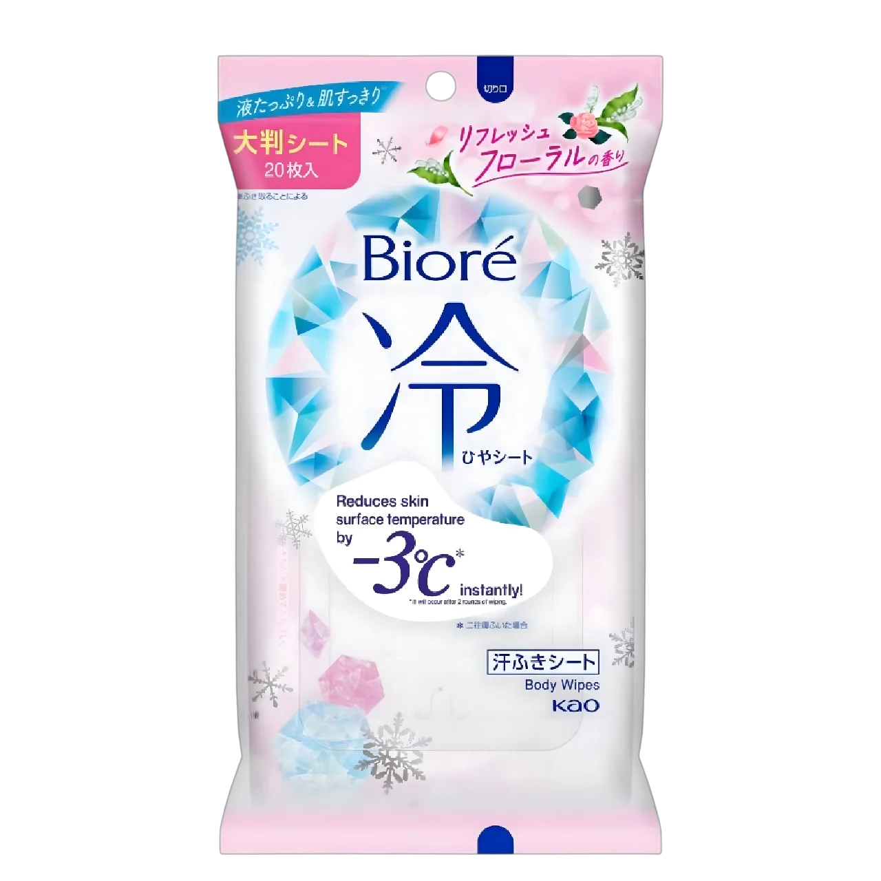 Cold Body Wipes - Floral - 20 pcs