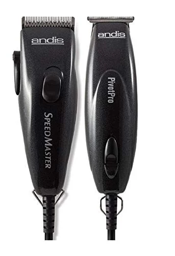 Andis Metallic Black Speed Master Clipper & Pivot Pro Trimmer Combo 24075