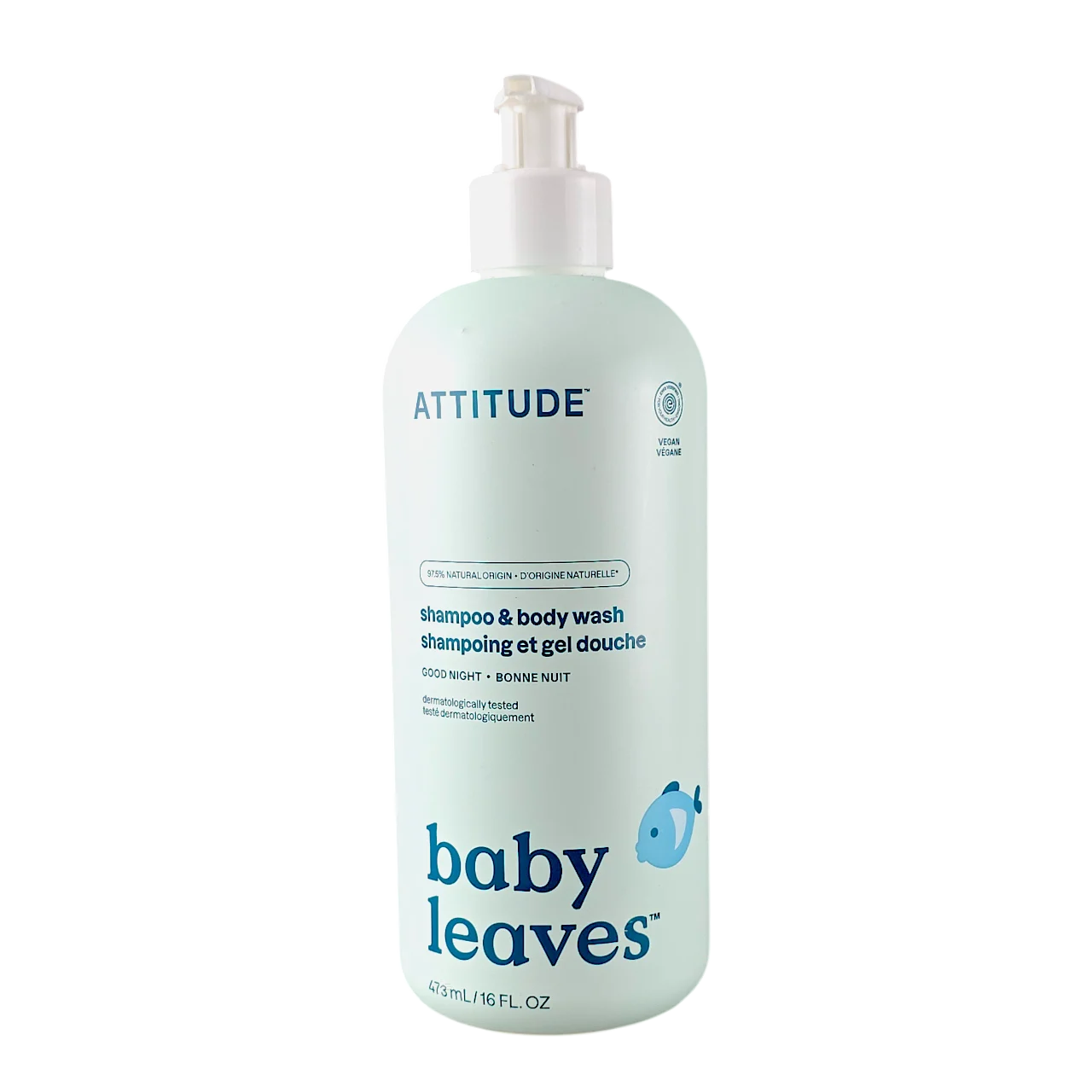 Baby Leaves Shampoo & Body Wash Tear-Free Blueberry & Chamomile - 16 oz