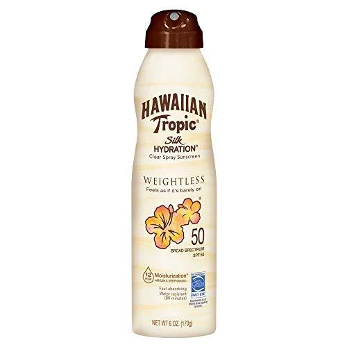 Hawaiian Tropic Silk Hydration SPF 50 Clear Mist 6 oz