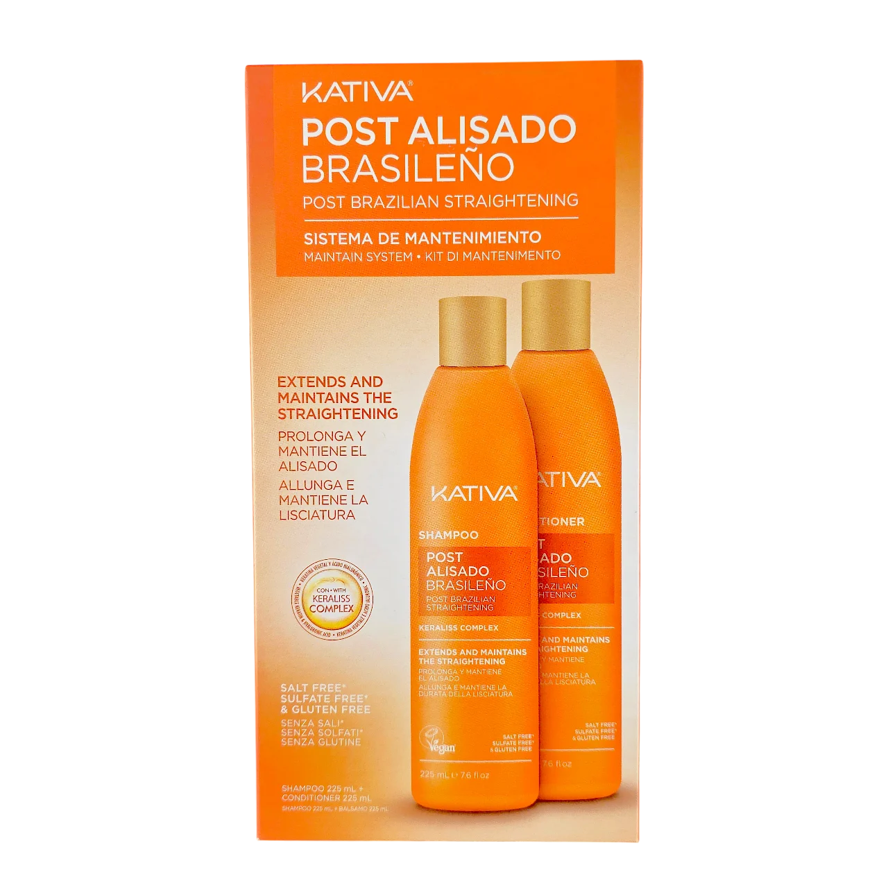Post-Brazilian Straightening Shampoo and Conditioner Treatment - 2 x 8.45 oz
