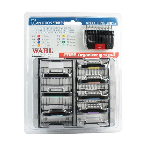 Wahl Attach Combo Stainless Steel Colorful Guides 8PK