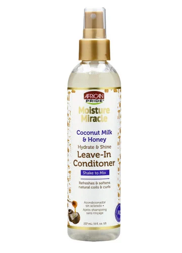 African Pride Moisture Miracle Hydrate & Shine Leave-In Conditioner Spray 8 oz.