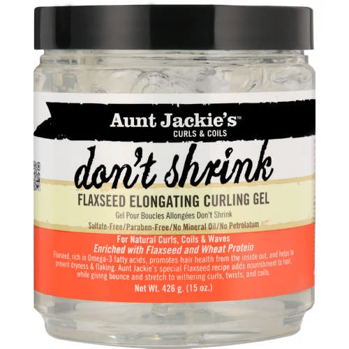 Aunt Jackie's Don't Shrink Flaxseed Elongating Curling Gel 15 oz