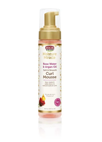 African Pride Moisture Miracle Rose Water & Argan Oil Curl Mousse 8.5 oz.