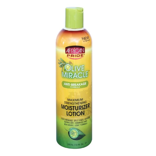 African Pride Olive Miracle Anti-Breakage Maximum Strenghtening Moisturizing Lotion 12 oz