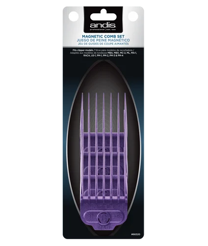 Andis Single Magnetic Comb Set — Large (4pcs) #66320