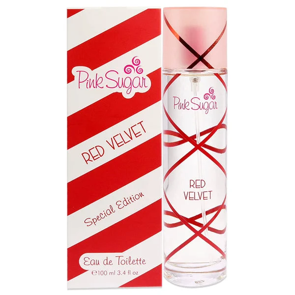 Aquolina Pink Sugar Red Velvet Women's Eau De Toilette Spray 3.4 oz