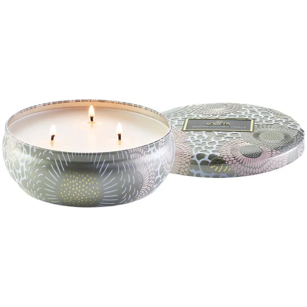 Voluspa Tahitian Coconut Vanilla 3 Wick Tin