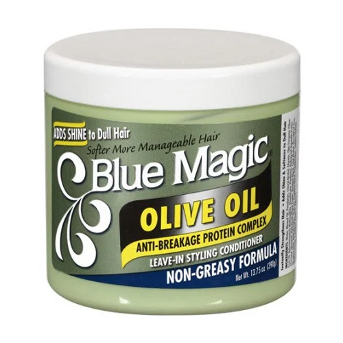 Blue Magic Olive Oil Leave-In Styling Hair Conditioner 13.75 oz