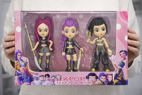 3Pcs K-Pop Devil Hunter Rumi Zoey Mira Figure Set 10cm Anime Statue Model Desktop Collectible Toy Gift