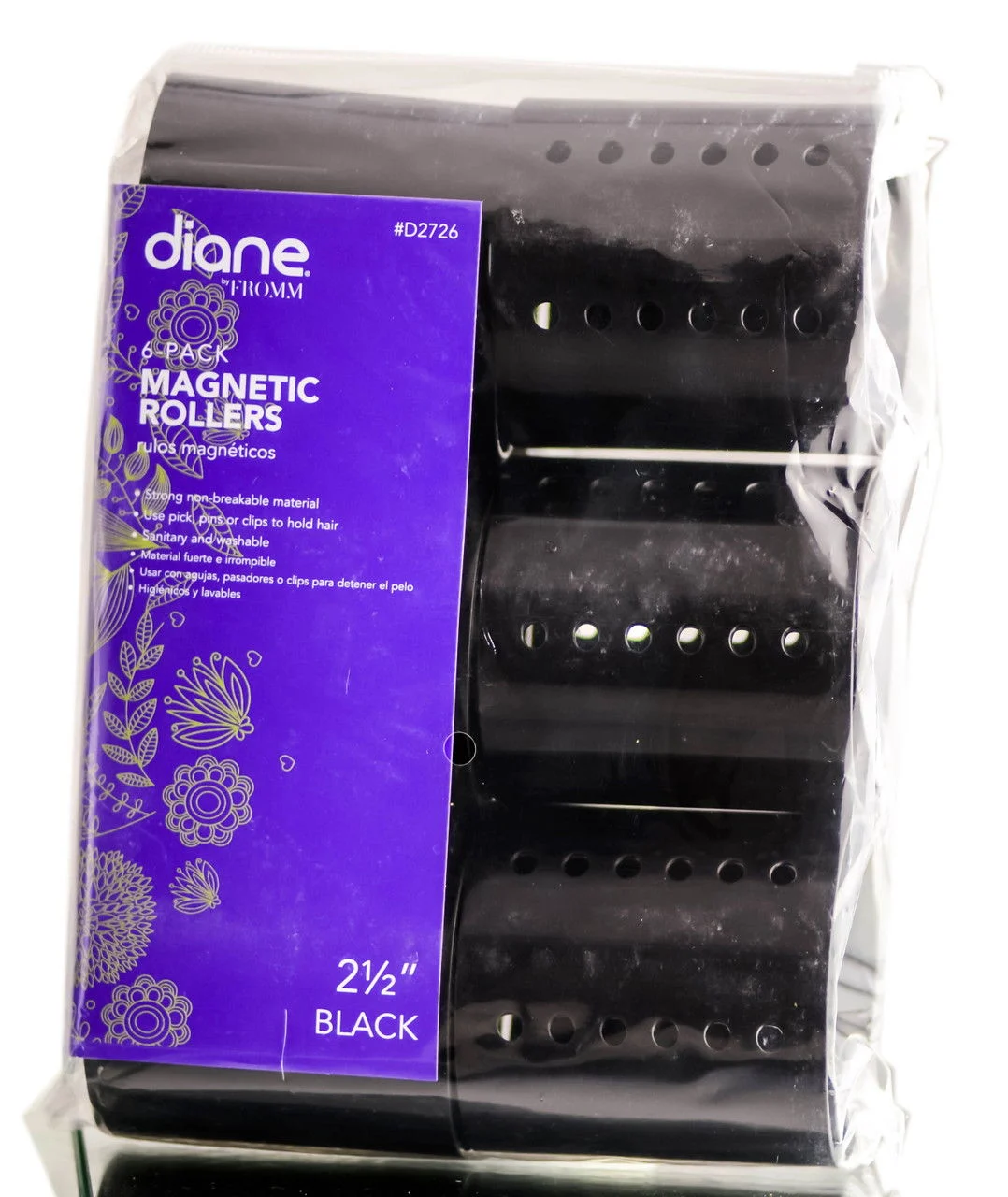 Diane Black Magnetic Rollers - 2 1/2" / 6 Pk
