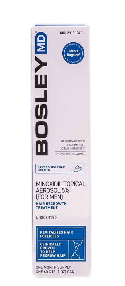 Bosley MD Men's Minoxidil 5% Rogaine Hair Regrowth Treatment - 2.11 oz