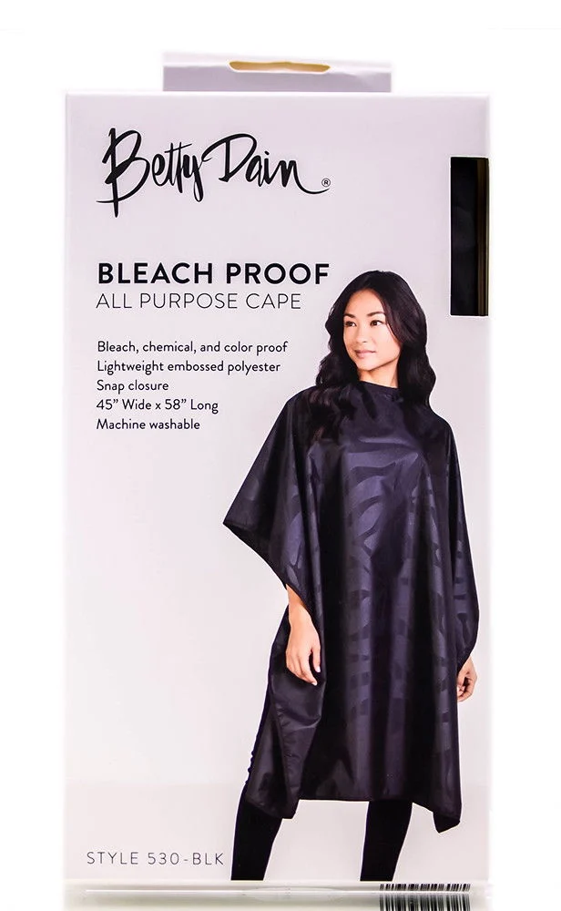 Betty Dain Bleach Proof All Purpose Cape - Black