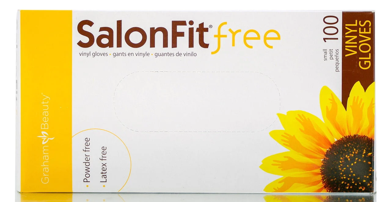 SalonFit Free Vinyl Gloves - Small/100 pc