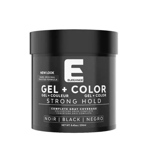 Elegance Hair Styling Gel Plus Color Black 8.4 oz
