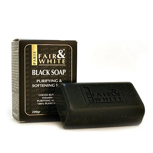Fair & White Antibacterial Purifying & Softening Black Soap 7 oz
