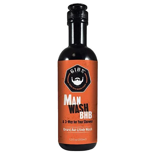 GIBS Man Wash-Beard, Hand Body 12 oz