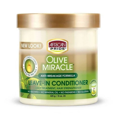 African Pride Olive Miracle Anti-Breakage Leave-In Conditioner 15 oz