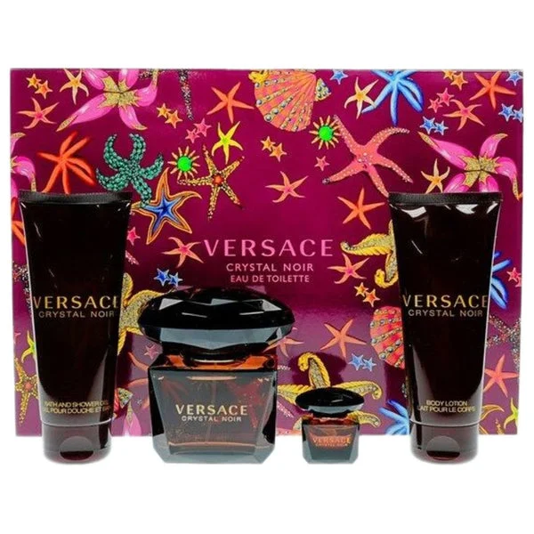 Gianni Versace Crystal Noir Women's Gift Set 4 pc