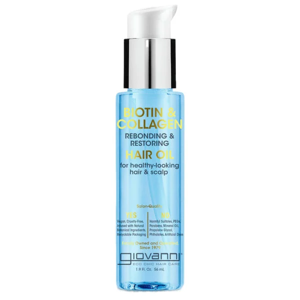 Giovanni Biotin and Collagen Rebonding and Restoring Hair Oil 1.9 oz
