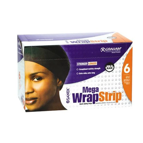 GRAHAM Mega Wrap Styling Strips BLACK 6 Packs of 40 Strips