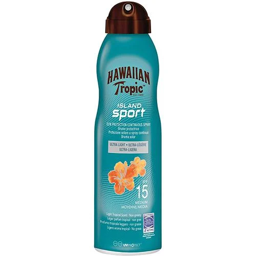 Hawaiian Tropic Continuous Spray Island Sport Sunscreen 6 oz