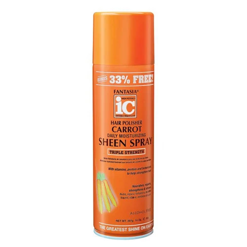 IC Fantasia Hair Polisher Carrot Growth Daily Moisturizing Sheen Spray 14 oz