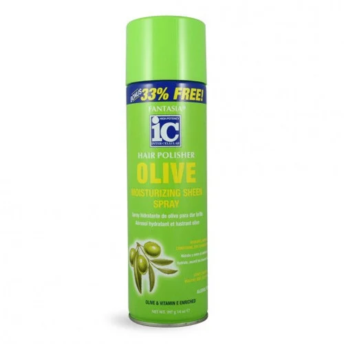 IC Fantasia Hair Polisher Olive Moisturizing Sheen Spray 14 oz