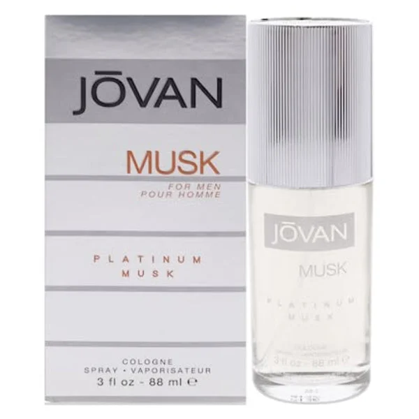 Jovan Platinum Musk Men's Eau De Cologne Spray 3.0 oz