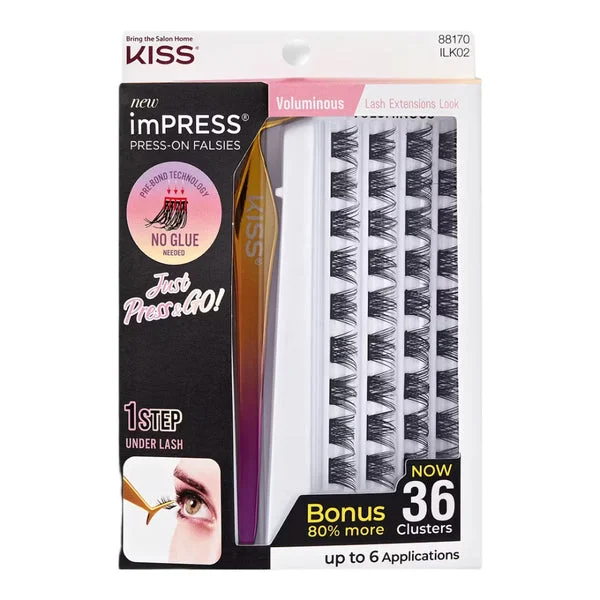 Kiss Impress Lashes With Applicator- Voluminous