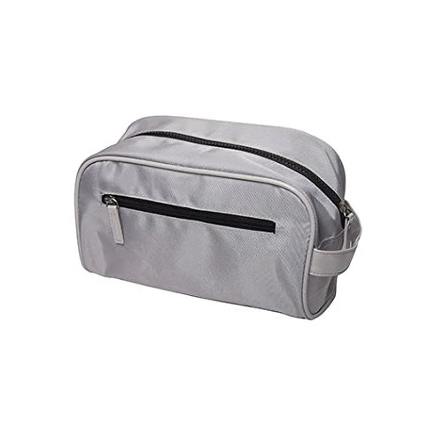 Harry Koenig Grey Microfiber Cosmetic Bag