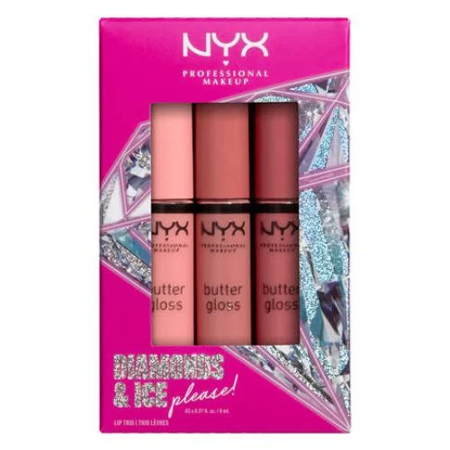 NYX Professional Diamonds + Ice Butter Gloss Lip Trio