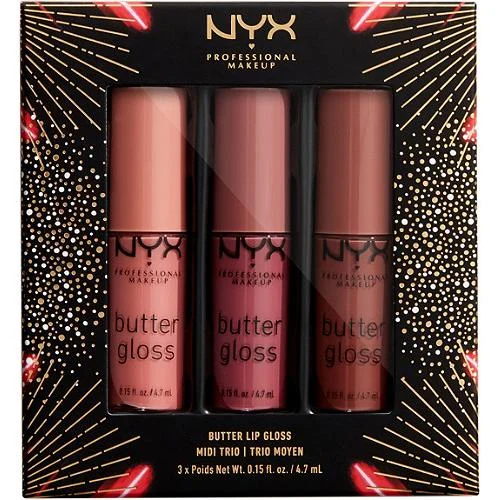 NYX Professional Love Lust Disco Butter Gloss Trio Holiday Lip Set