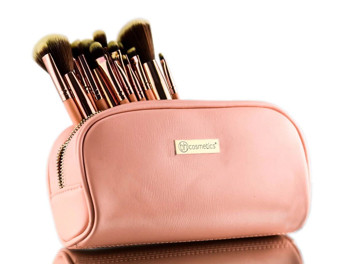 14 PC Chic Brush Set w/ Case - Color : Pale Pink