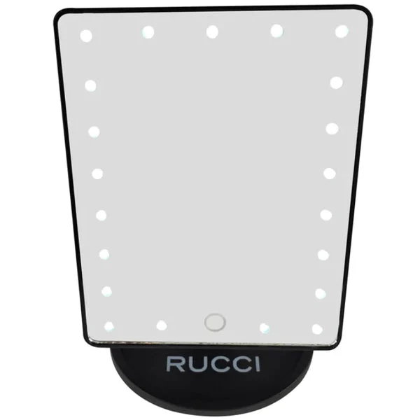 Rucci Lighted Vanity Mirror w/16 LEDS-Black