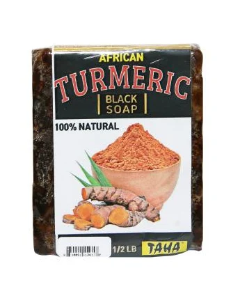TAHA African Turmeric Black Soap 100% Natural 8 oz.