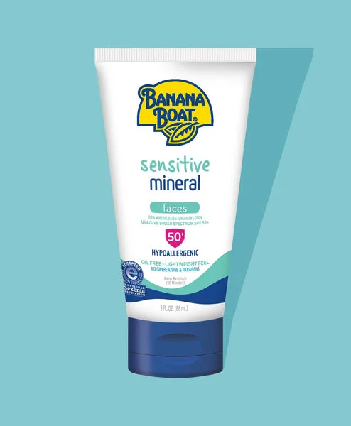 Banana Boat Simply Protect Sensitive Skin Sunscreen Spf 50 Faces 3 oz