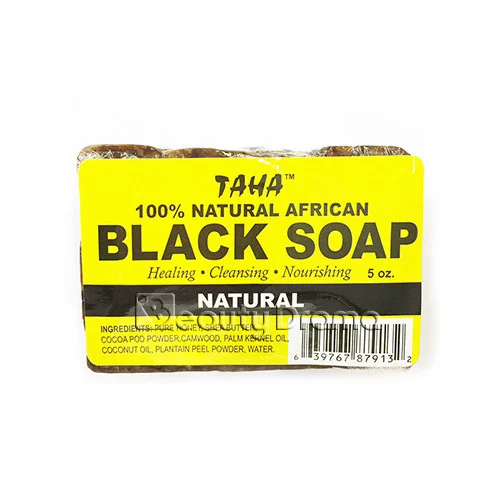 TAHA 100% Natural African Black Soap 5 oz