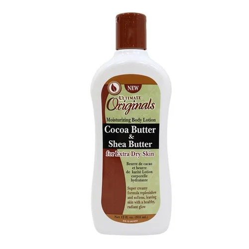 Ultimate Originals Cocoa Butter & Shea Butter for Extra Dry Skin Moisturizing Body Lotion 12 oz
