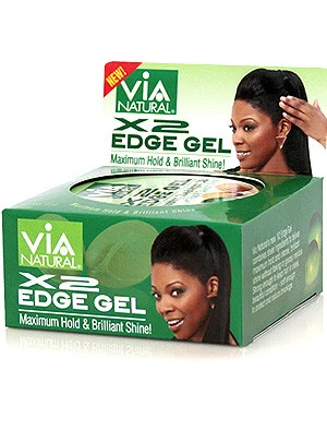 Via X2 Edge Gel Nourishing Olive & Argan Oils Max Hold & Shine 2 oz