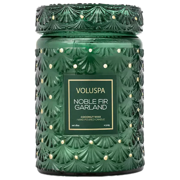 Voluspa Large Jar Candle Noble Fir Garland 18 oz