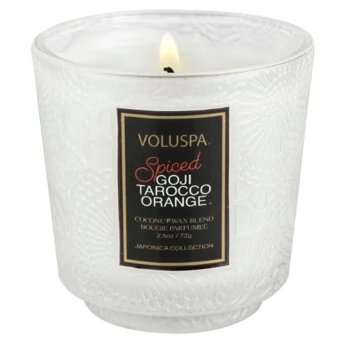 Voluspa Petite Pedestal Candle-Goji Tarocco Orange