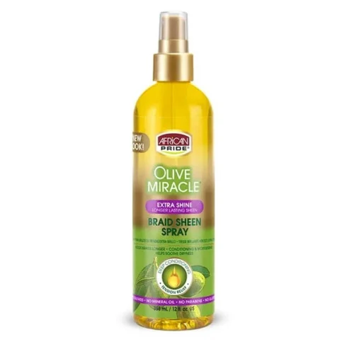 African Pride Braid Sheen Spray Extra Shine 12 oz