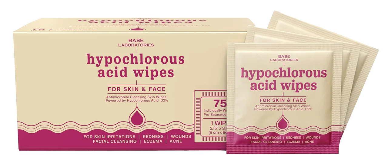 Hypochlorous Acid Wipes for Skin & Face - 75ct